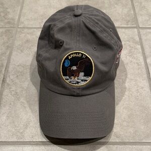 NASA Apollo 11 Patch Hat Adjustable Baseball Cap Space Program Embroidered Gray